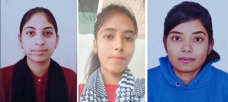 Navjit Kaur got first, Palak second and Himshe third.